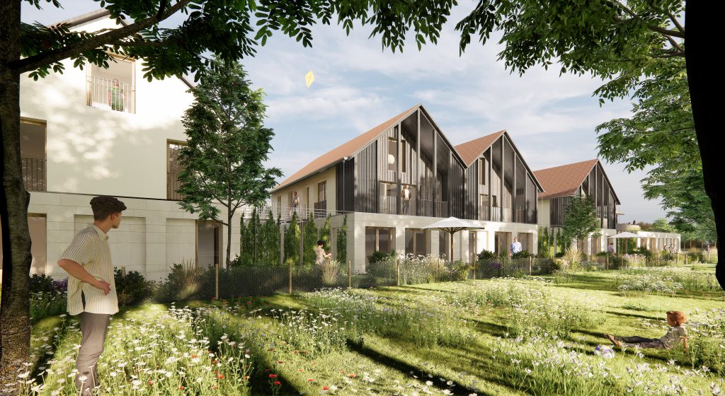 Logements en ossature bois-paille